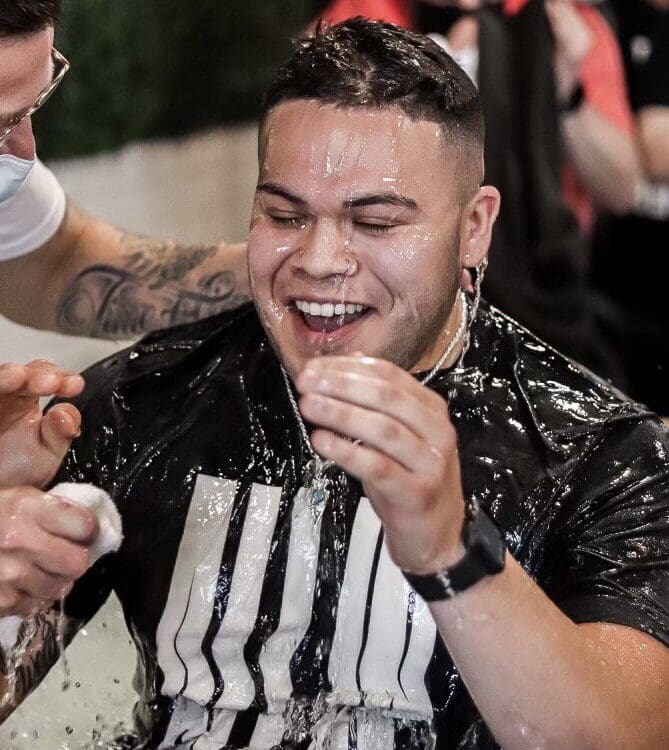 trademark baptism Man Smiling